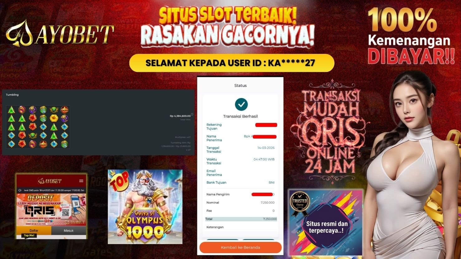 AYOBET JACKPOT SLOT GATES OF OLYMPUS 1000